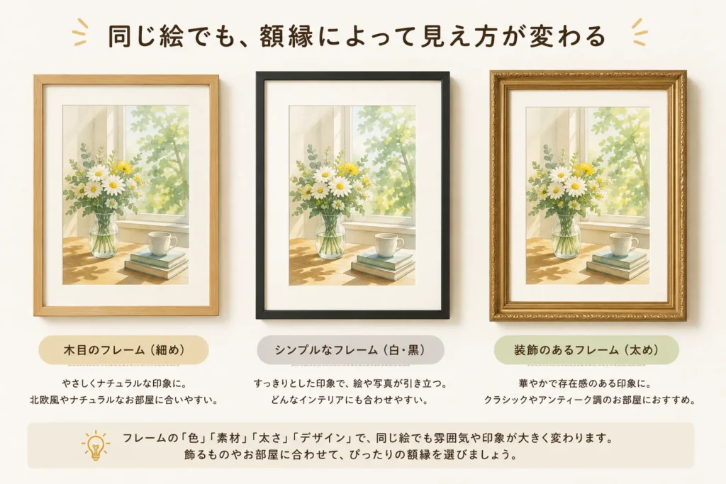 何がいい?飾りたいものや部屋に合わせた額縁の選び方を紹介