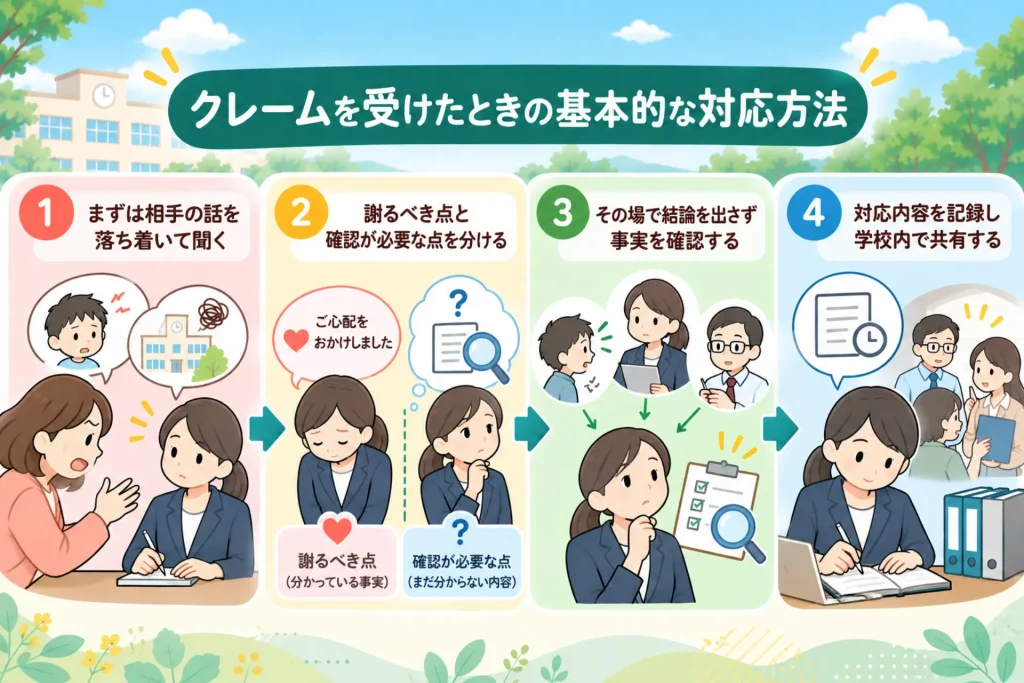 一人で抱え込まない!小学校でのクレーム対応と注意したいポイント